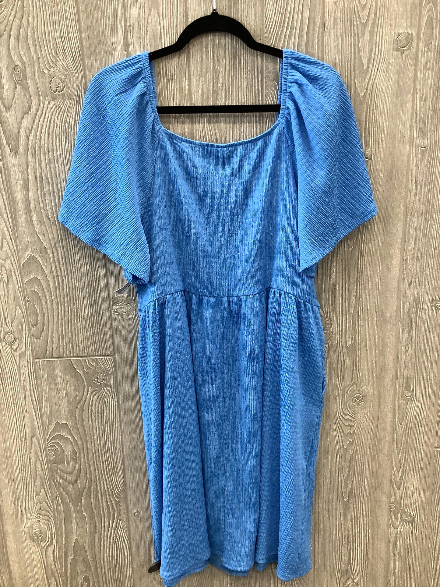 Dress Casual Midi By Ava & Viv In Blue, Size: 1x