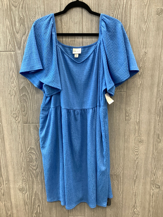 Dress Casual Midi By Ava & Viv In Blue, Size: 1x