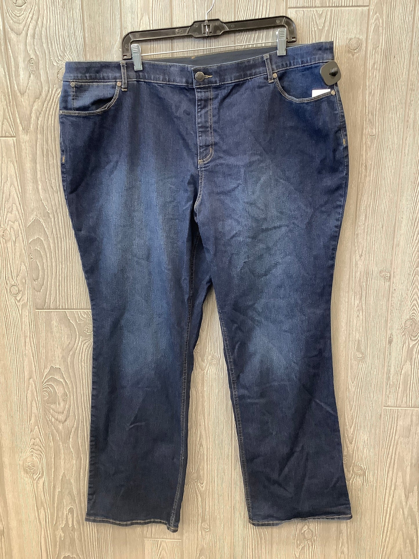 Jeans Straight By Cj Banks In Blue Denim, Size: 22