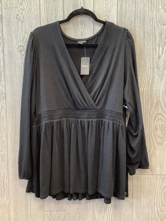 Top Long Sleeve By Torrid In Black, Size: 3x