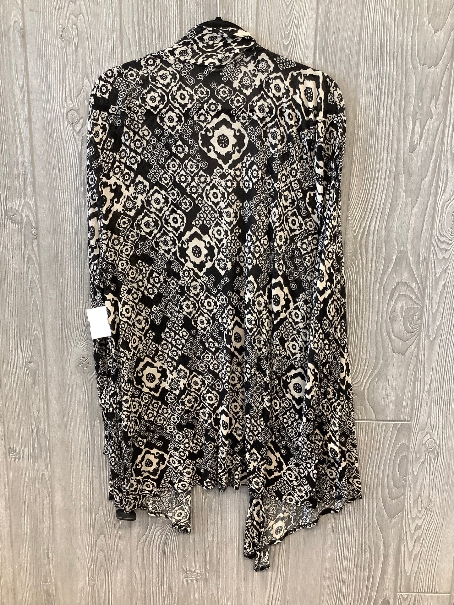 Cardigan By Chris And Carol In Black & Cream, Size: 3x