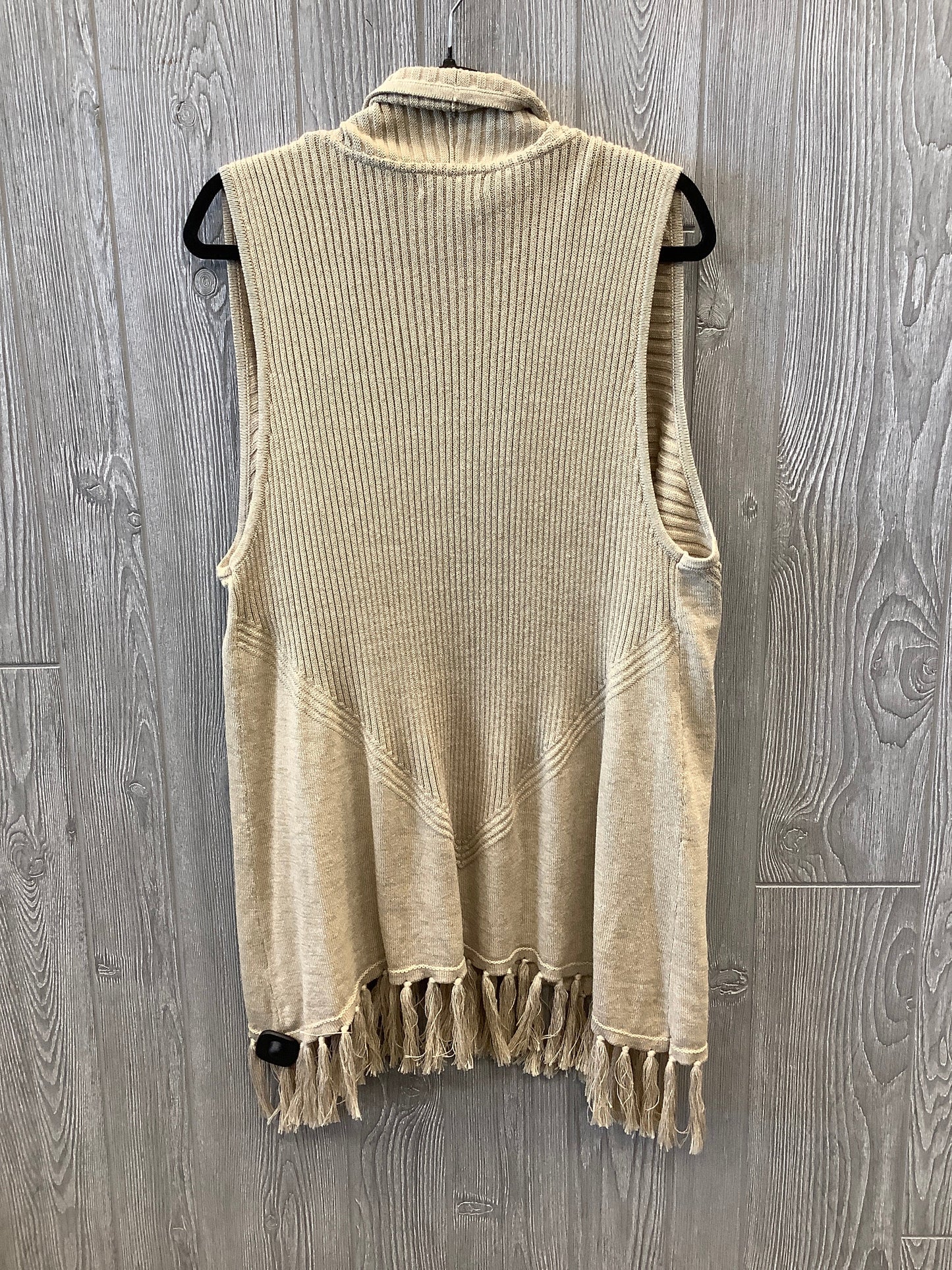 Vest Sweater By Style And Company In Tan, Size: Xxl