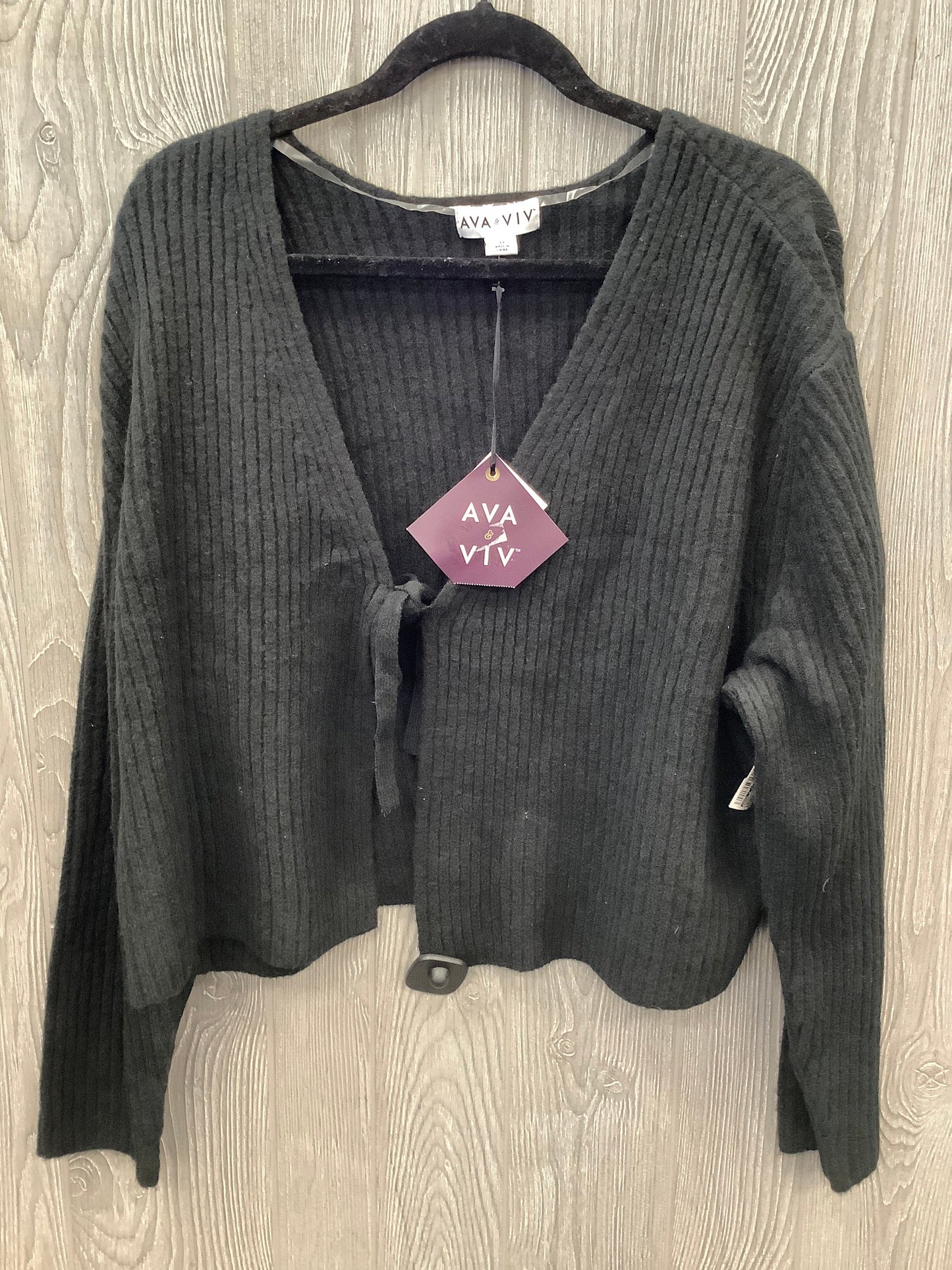 Cardigan By Ava & Viv In Black, Size: 3x