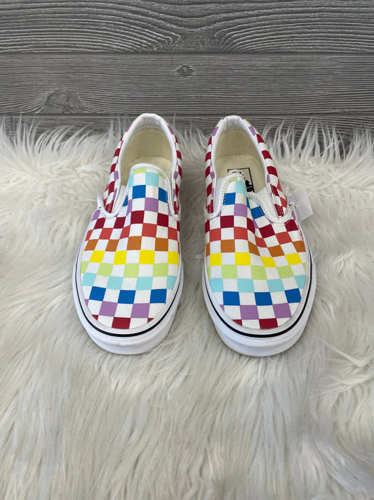 Shoes Flats By Vans In Rainbow Print, Size: 7.5