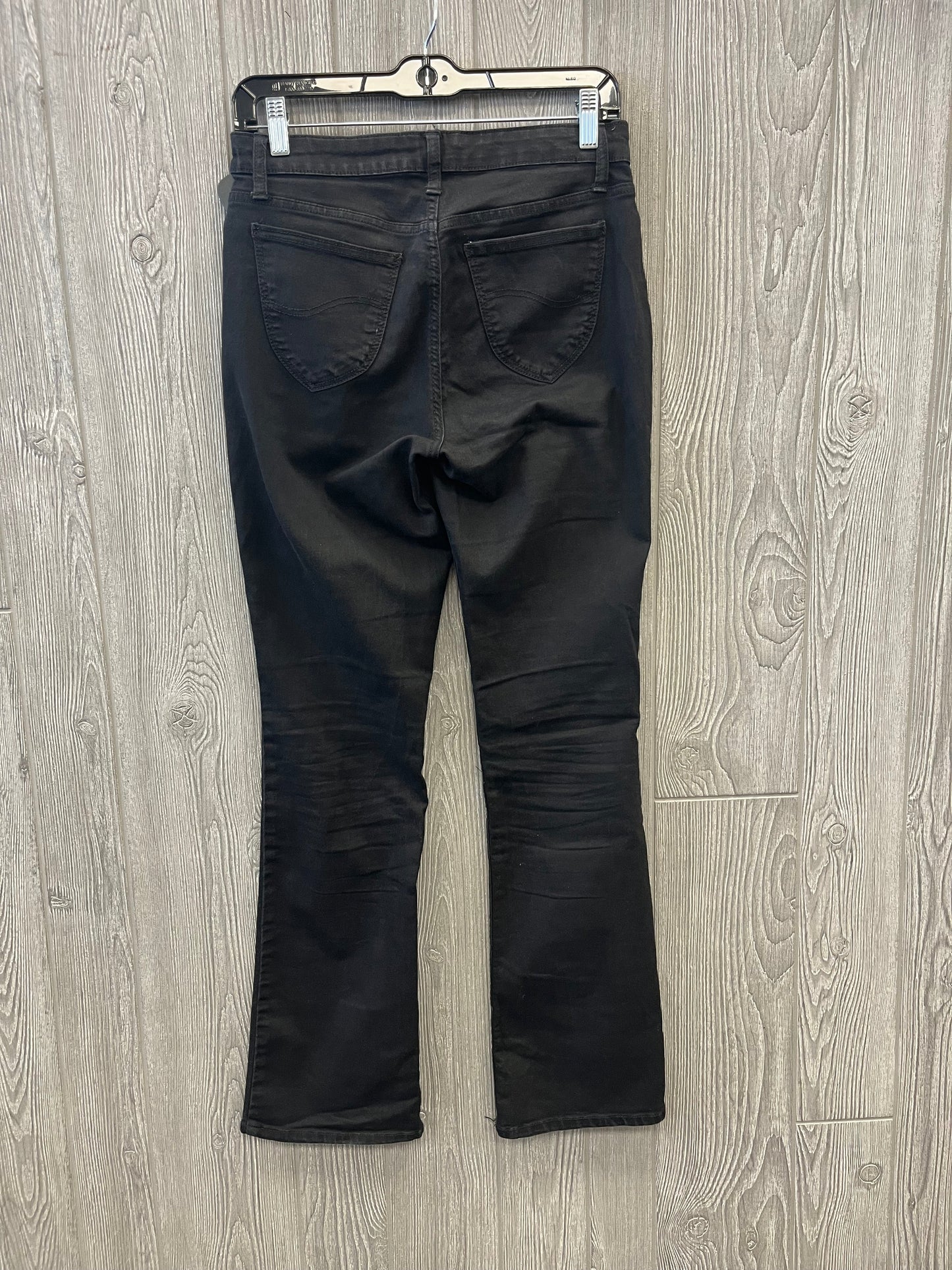 Jeans Boot Cut By Lee In Black Denim, Size: 4