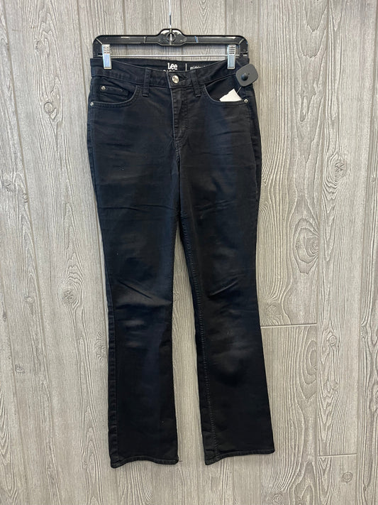 Jeans Boot Cut By Lee In Black Denim, Size: 4