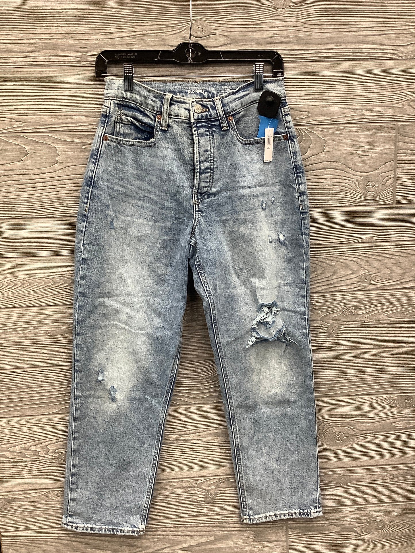 Jeans Straight By Old Navy In Blue Denim, Size: 6p