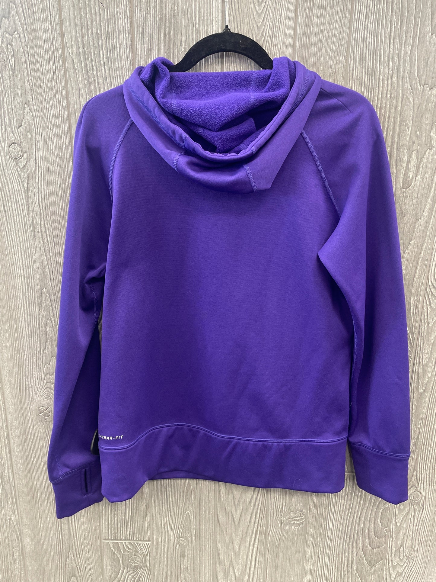 Athletic Sweatshirt Hoodie By Nike In Purple, Size: L