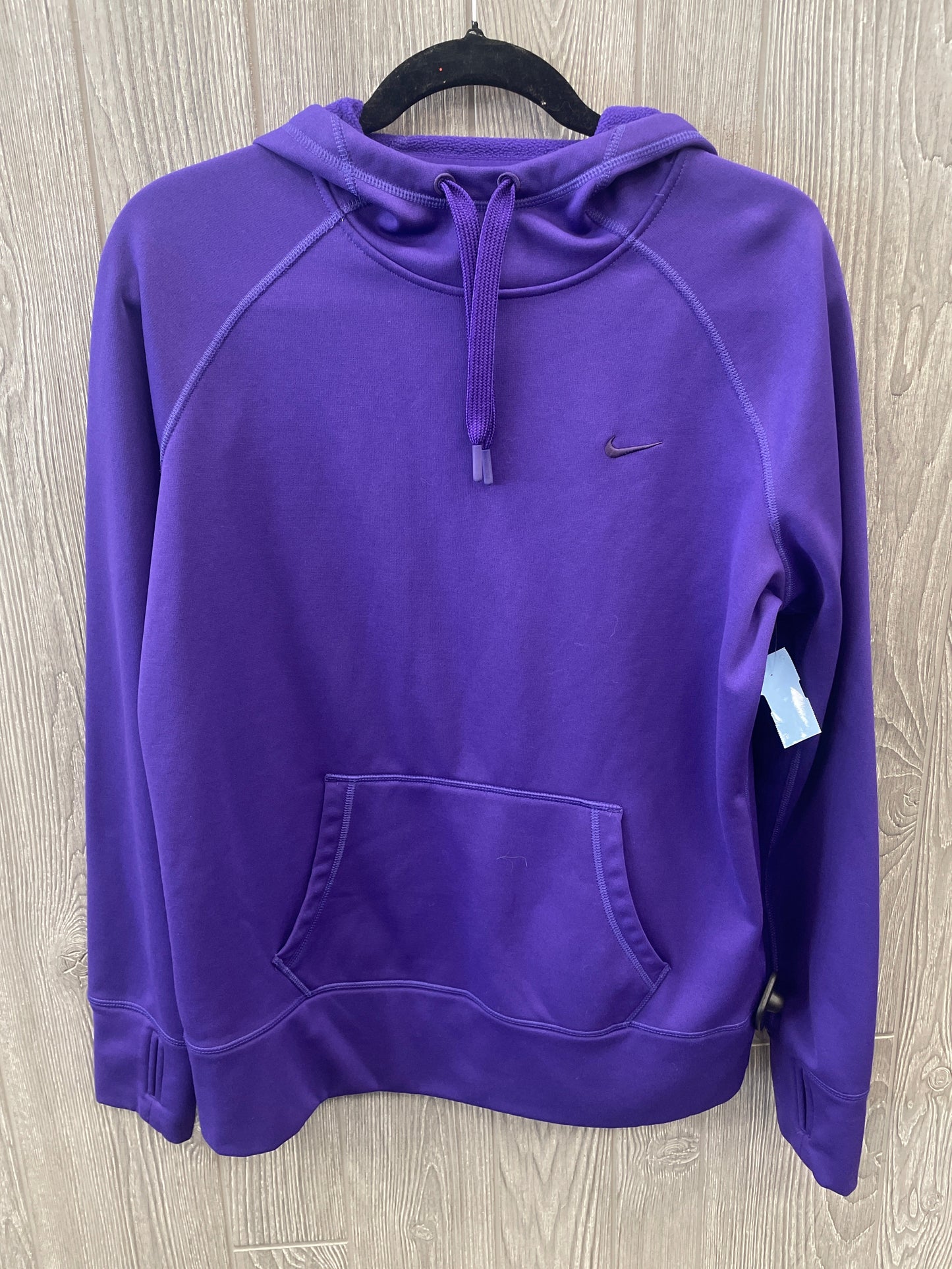 Athletic Sweatshirt Hoodie By Nike In Purple, Size: L