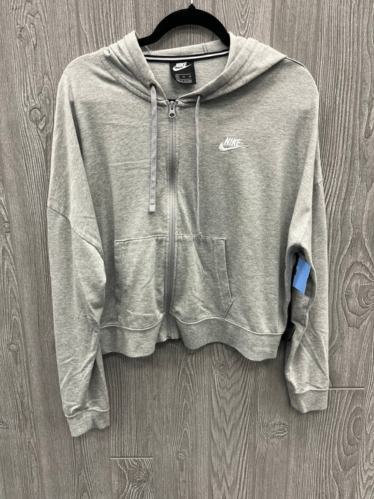 Athletic Sweatshirt Hoodie By Nike In Grey, Size: Xl