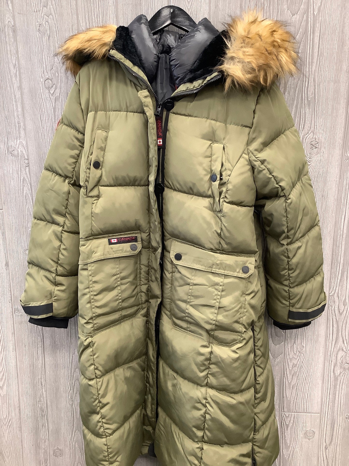 Coat Parka By Clothes Mentor In Green, Size: 1x