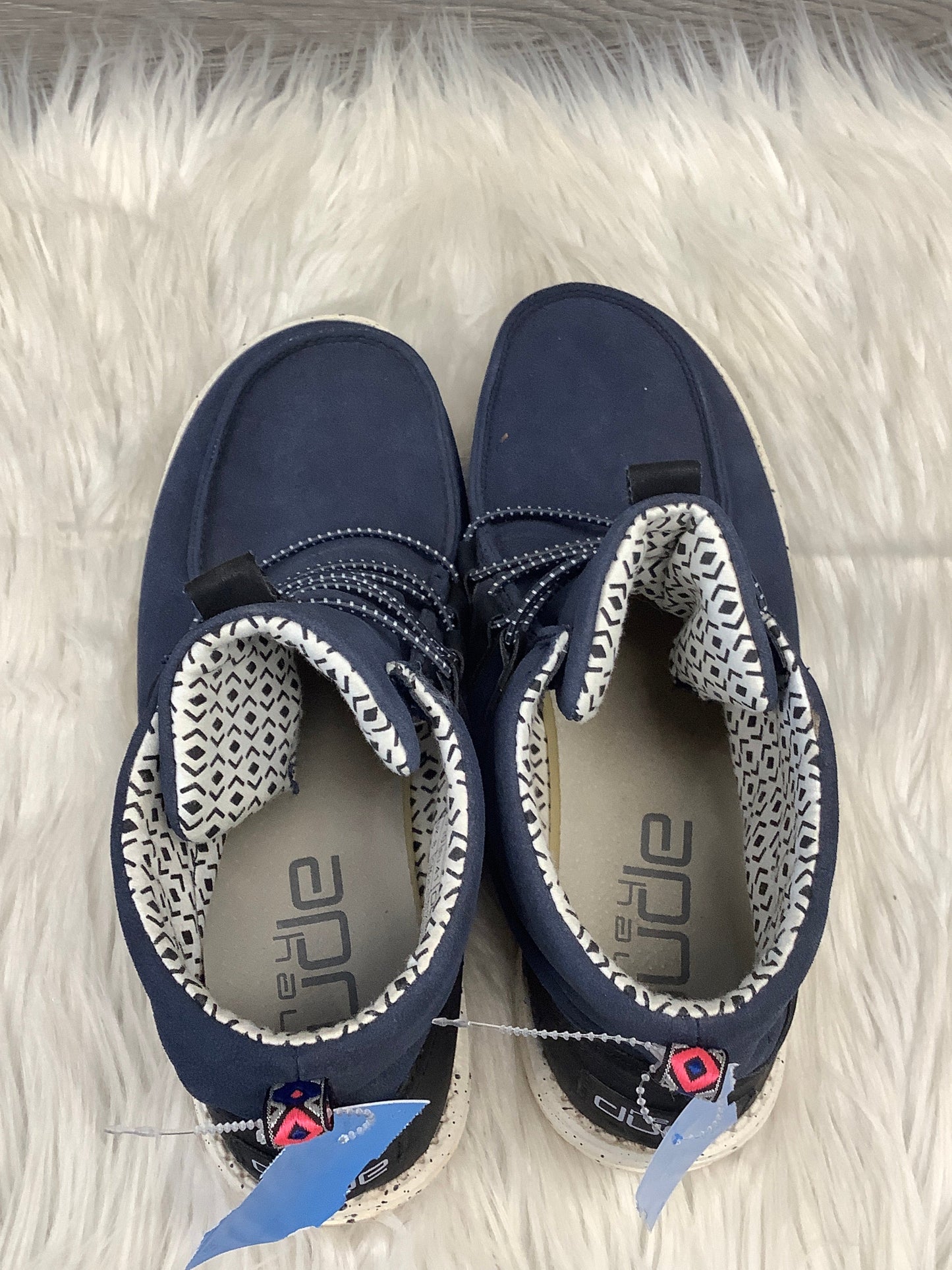 Shoes Flats By Hey Dude In Navy, Size: 10