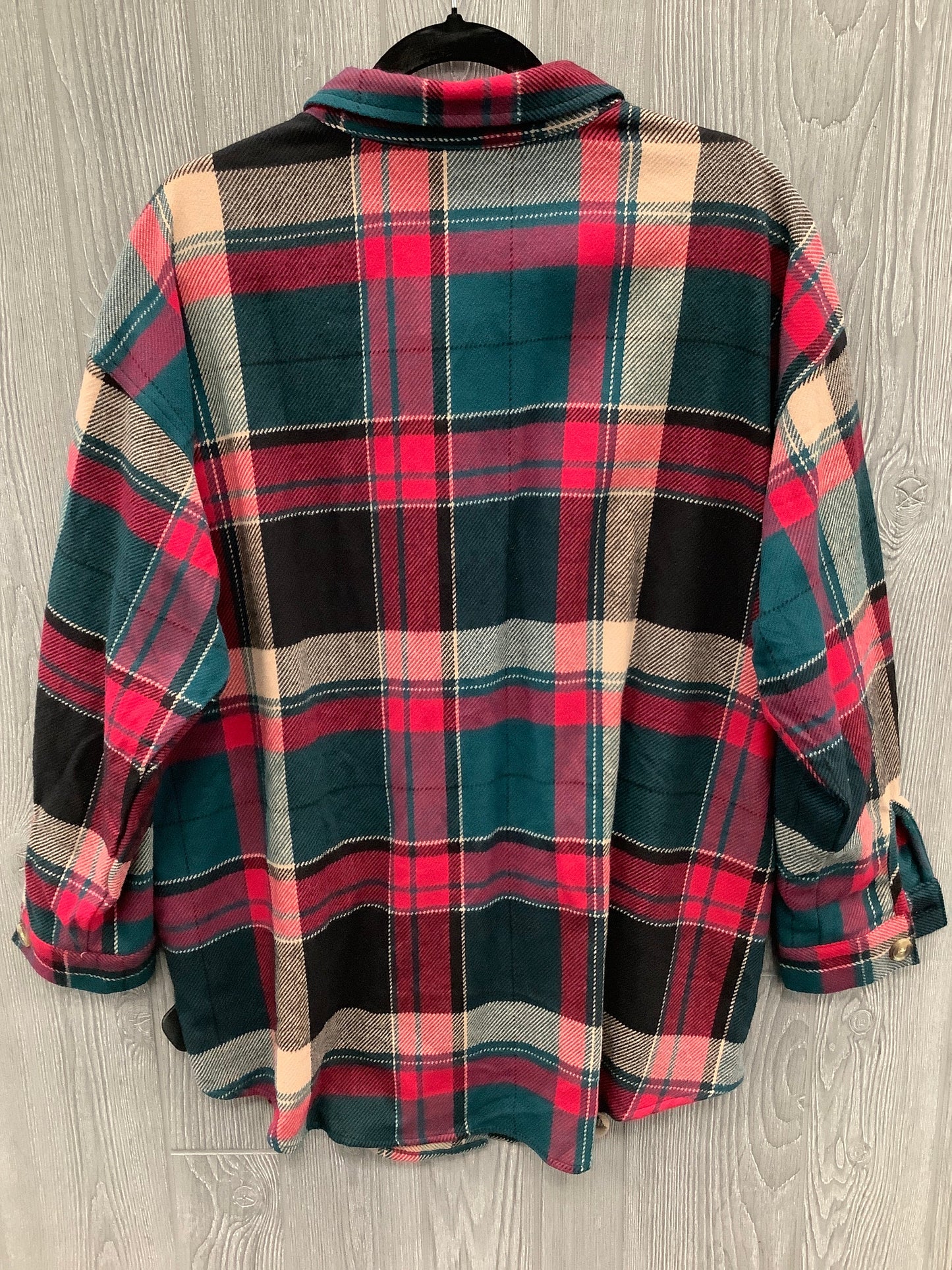 Jacket Shirt By Maurices In Plaid Pattern, Size: 1x