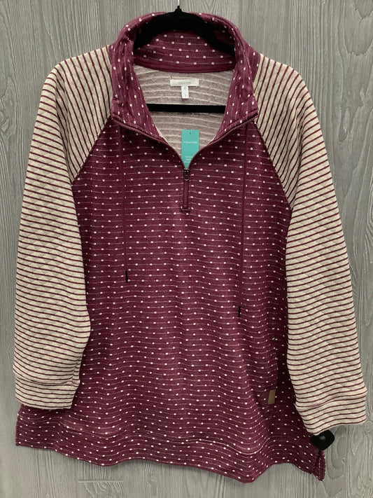 Sweatshirt Collar By Maurices In Purple, Size: 1x