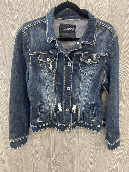 Jacket Denim By Maurices In Blue Denim, Size: L