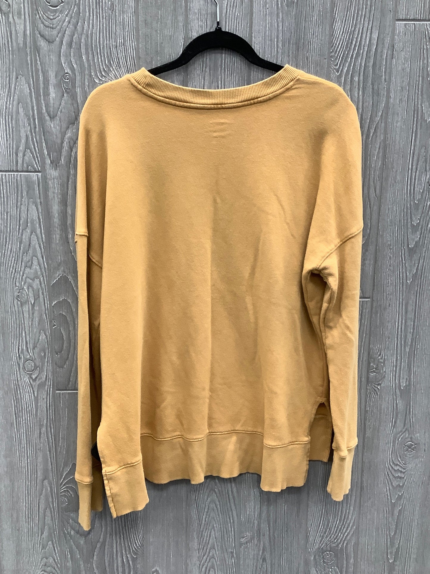 Sweatshirt Crewneck By Time And Tru In Yellow, Size: L