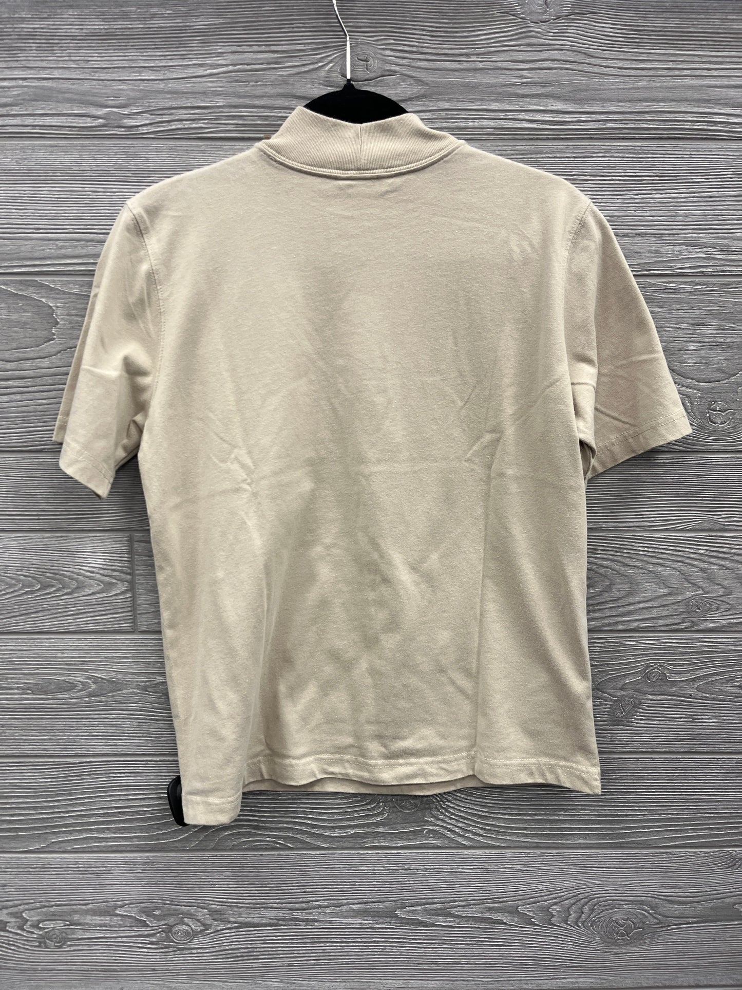 Top Short Sleeve By Christopher And Banks In Beige, Size: M