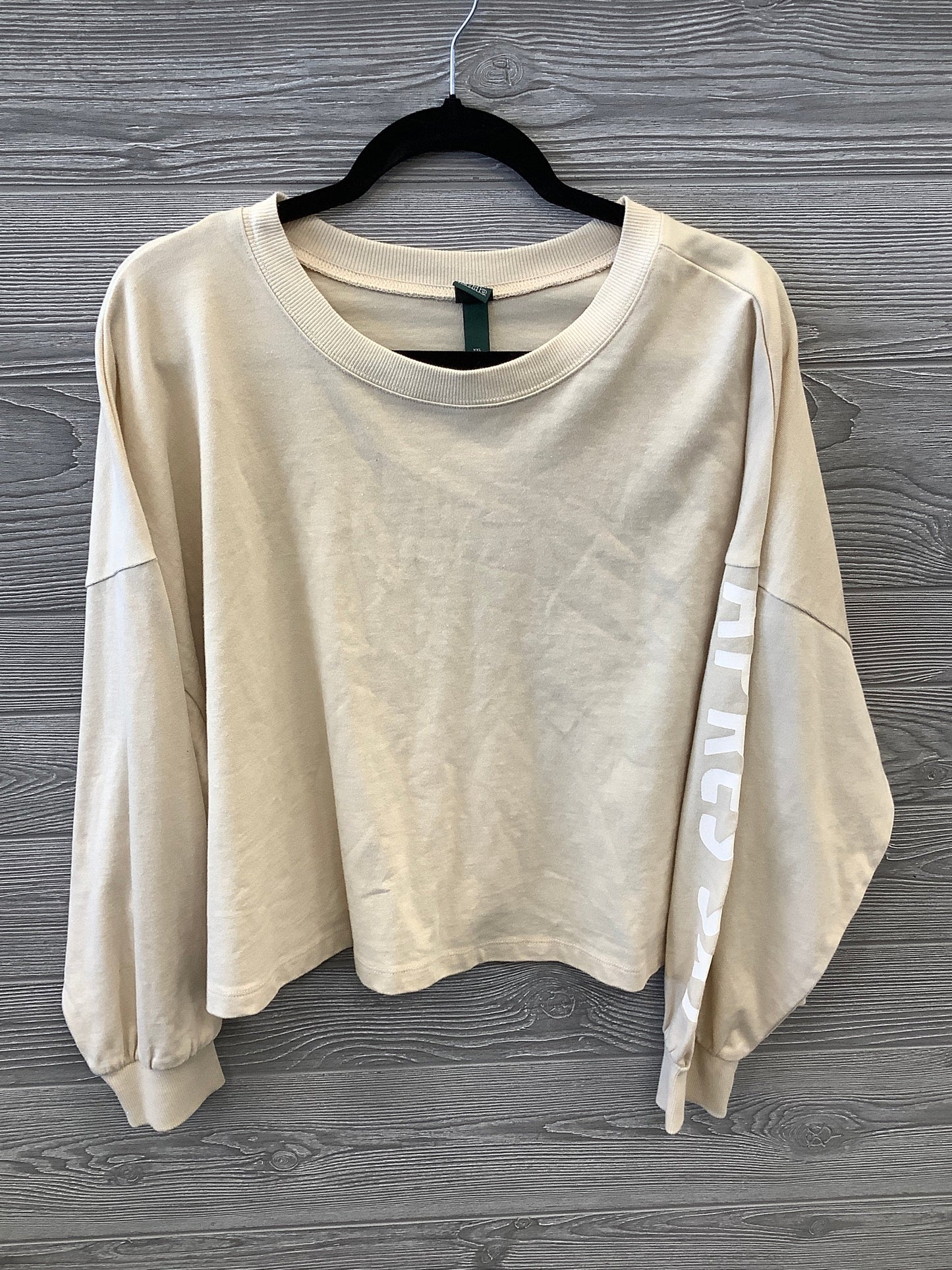 Top Long Sleeve By Wild Fable In Beige, Size: Xxl