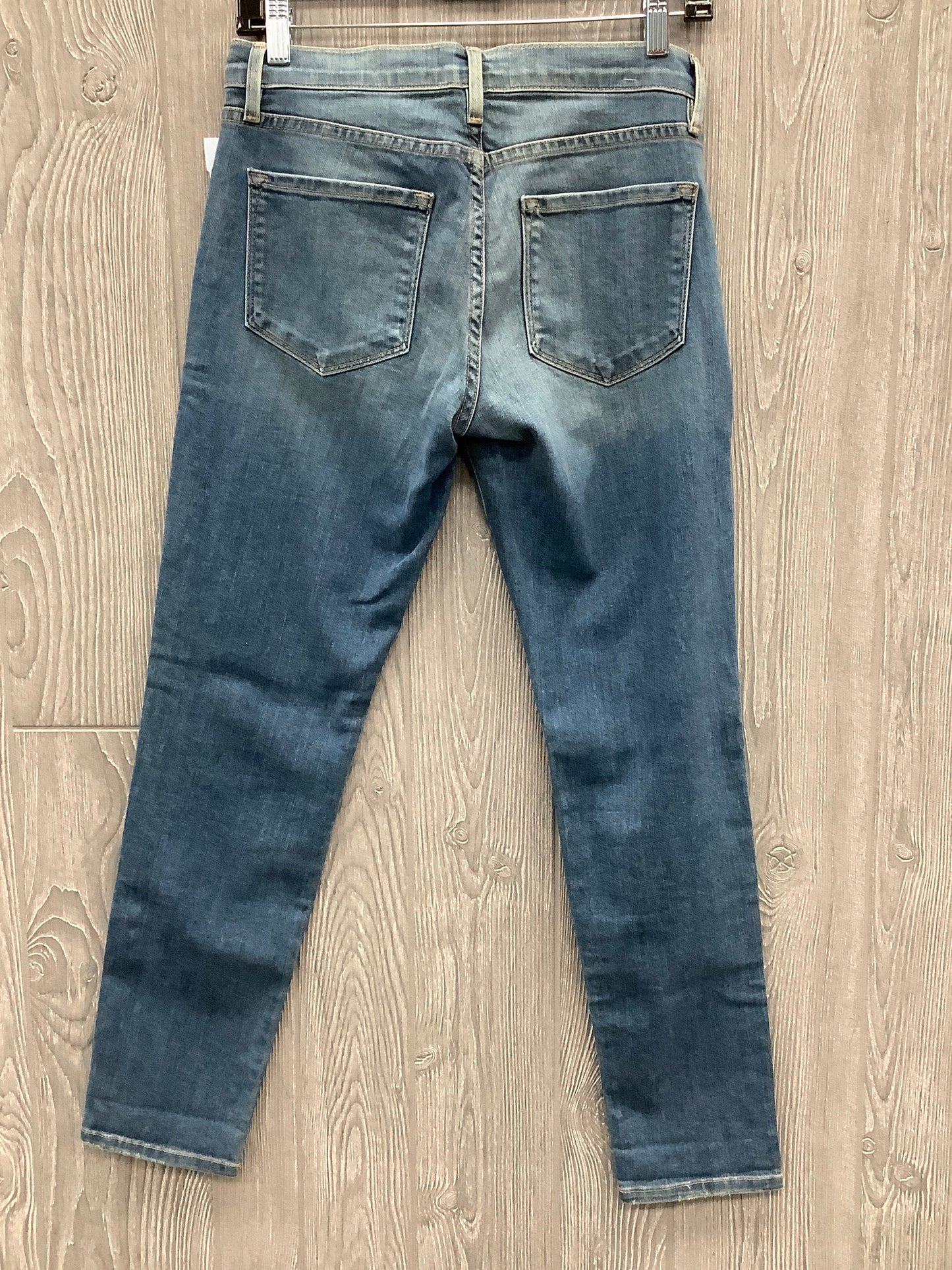 Jeans Skinny By Frame In Blue Denim, Size: 0