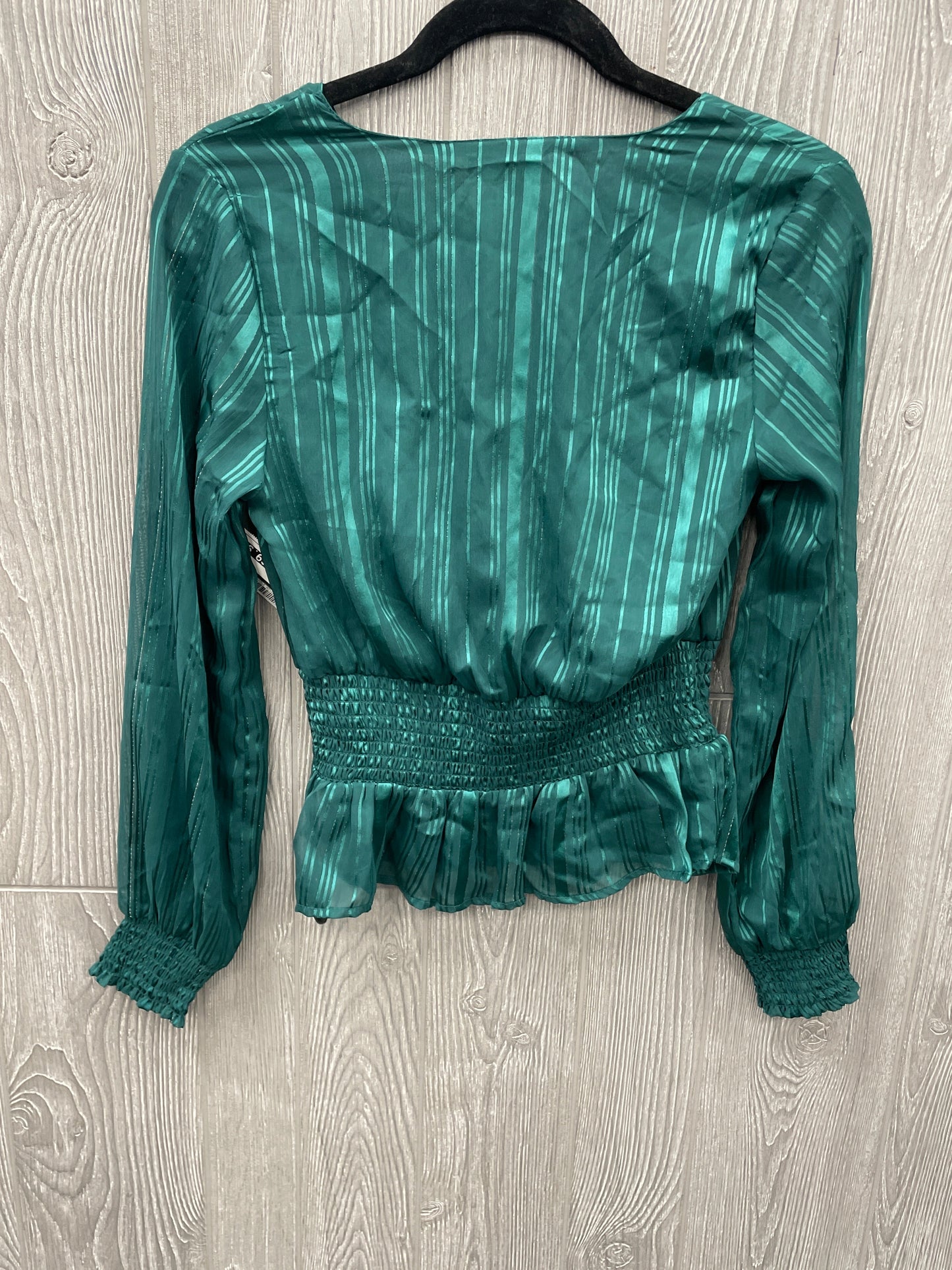 Top Long Sleeve By Japna In Green, Size: Xs