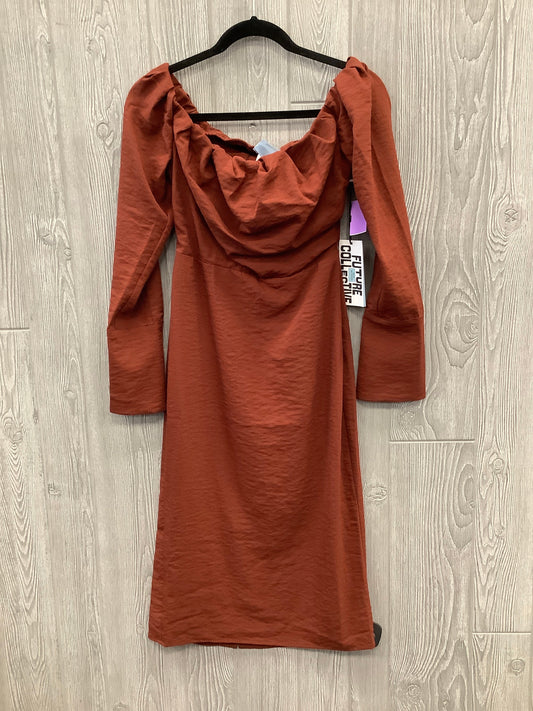 Orange Dress Casual Midi Target, Size Xs