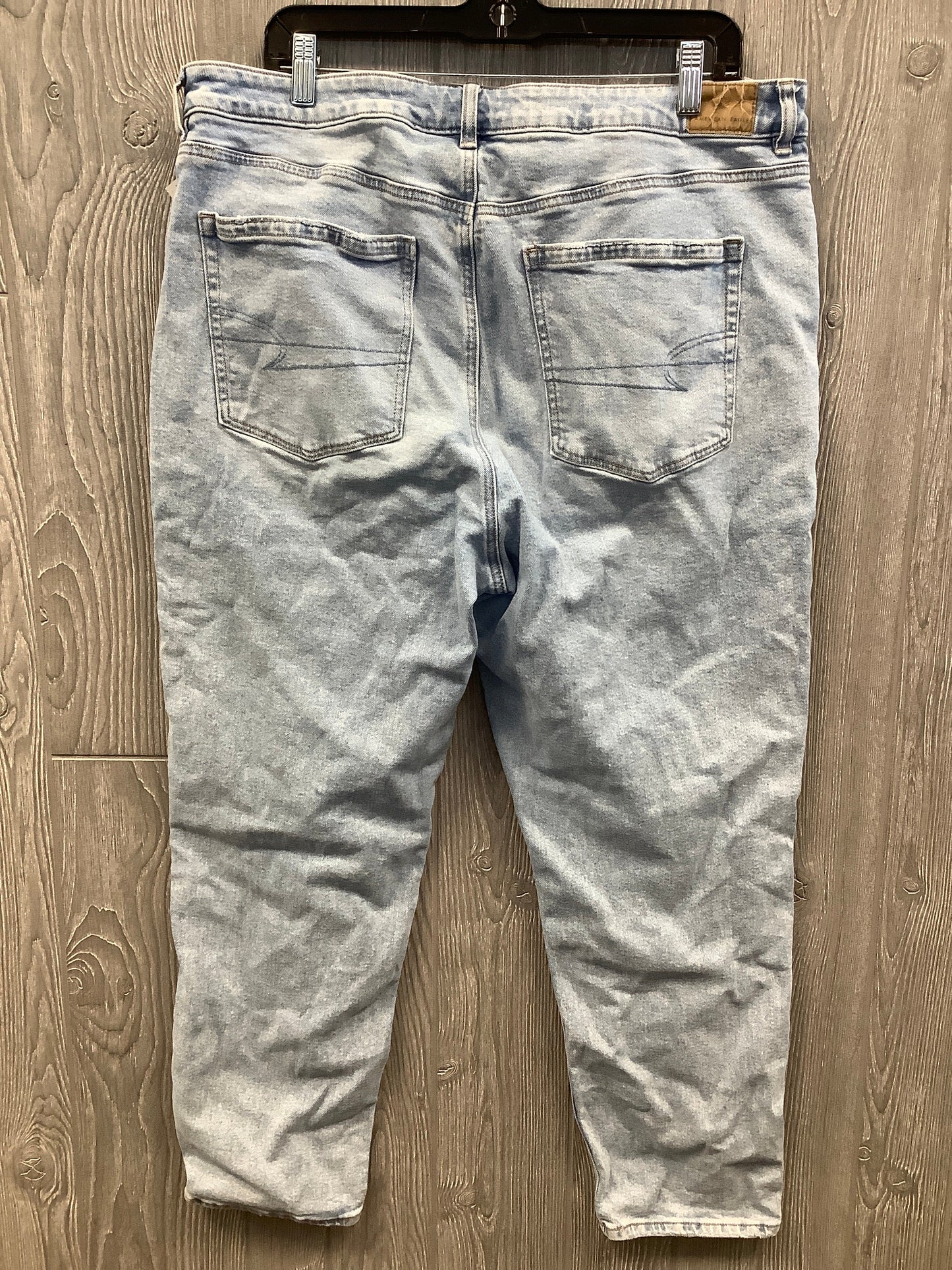 Jeans Straight By American Eagle In Blue Denim, Size: 18