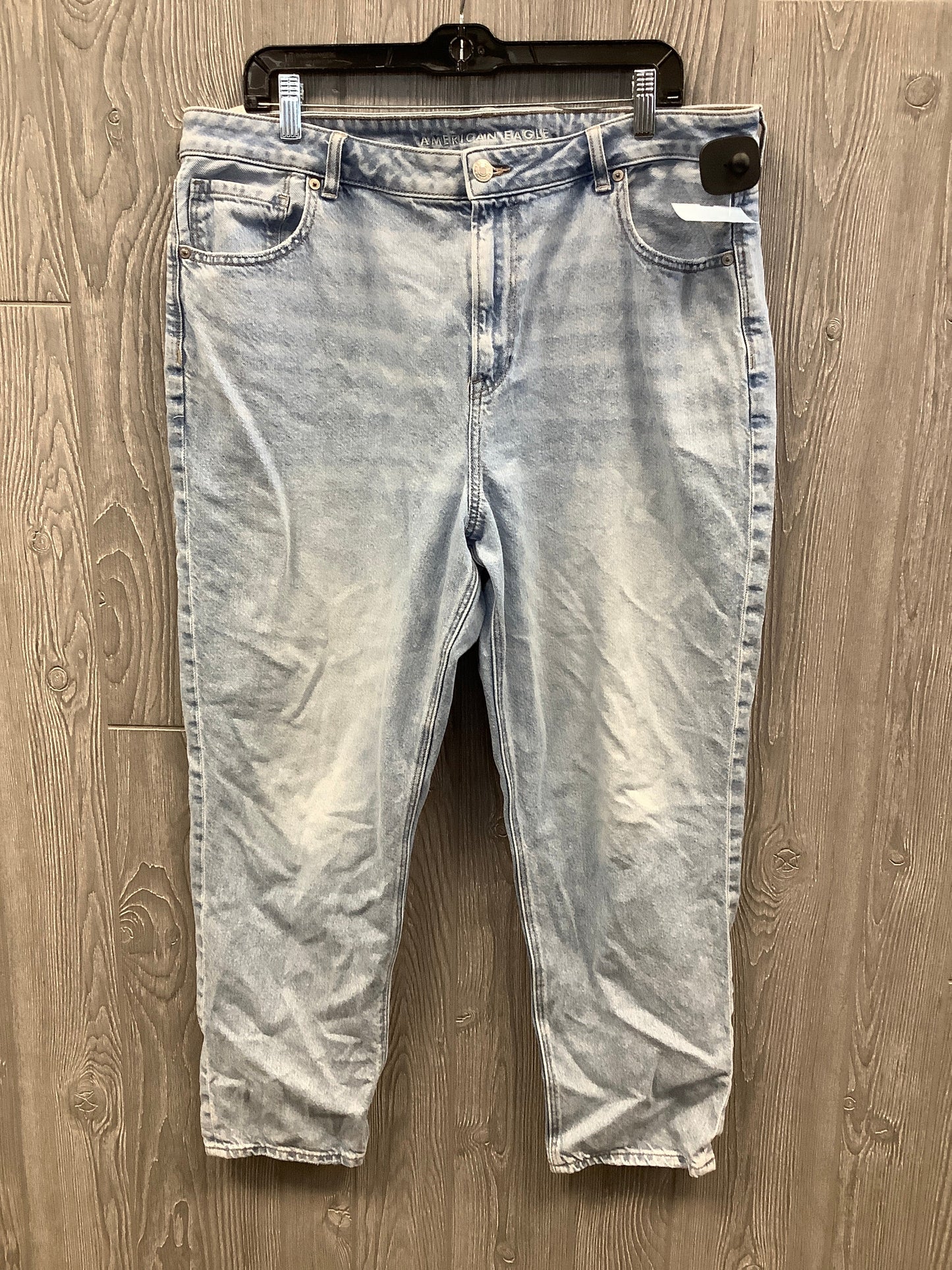 Jeans Straight By American Eagle In Blue Denim, Size: 18