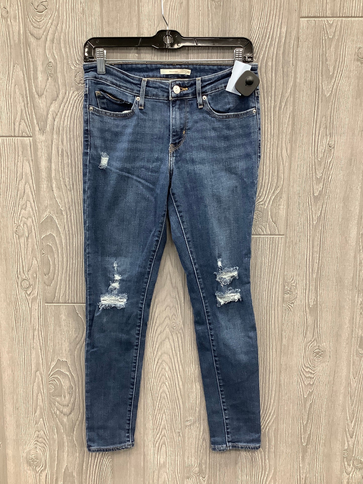 Jeans Skinny By Levis In Blue Denim, Size: 6