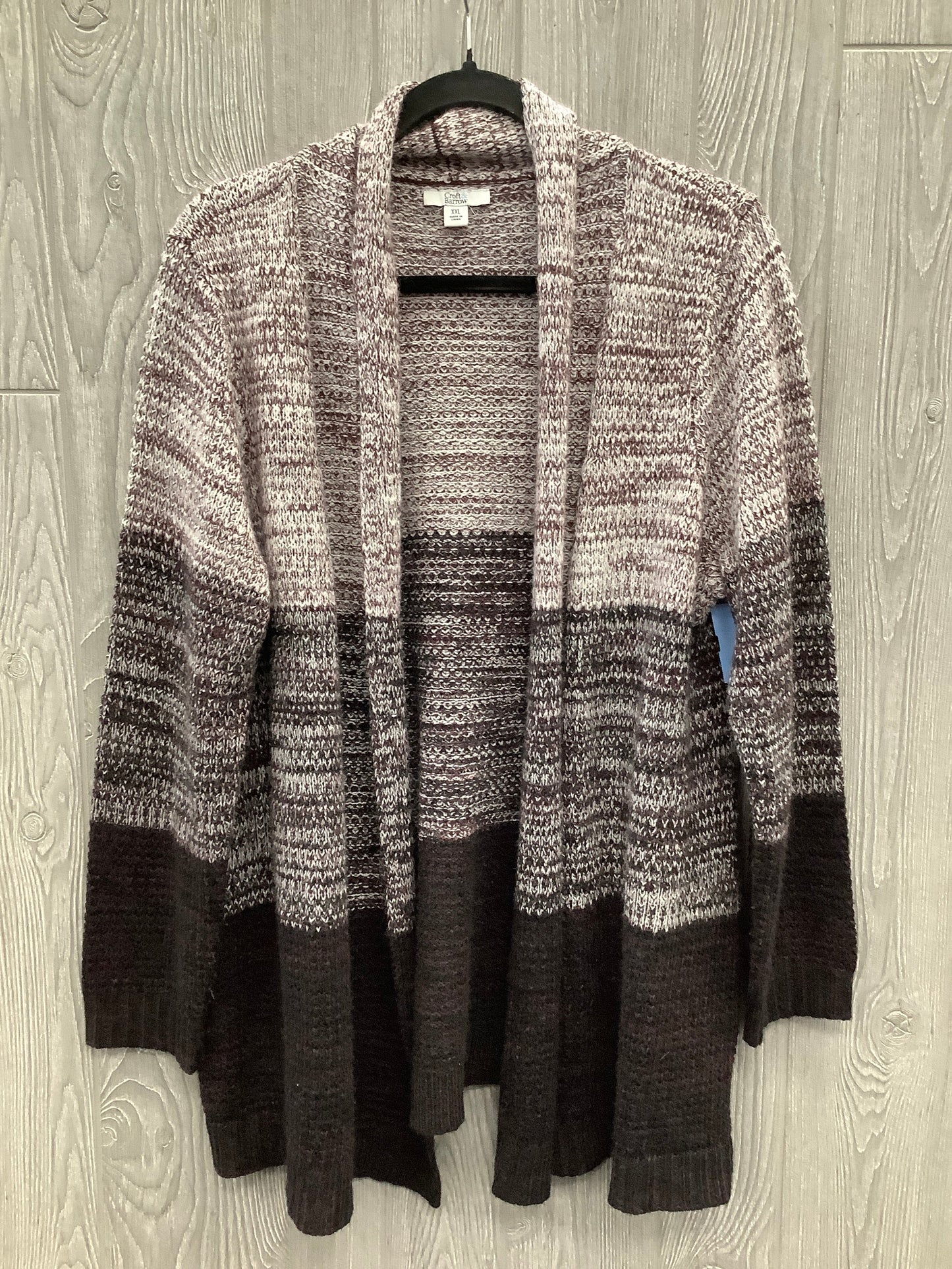 Sweater Cardigan By Croft And Barrow In Purple, Size: Xxl