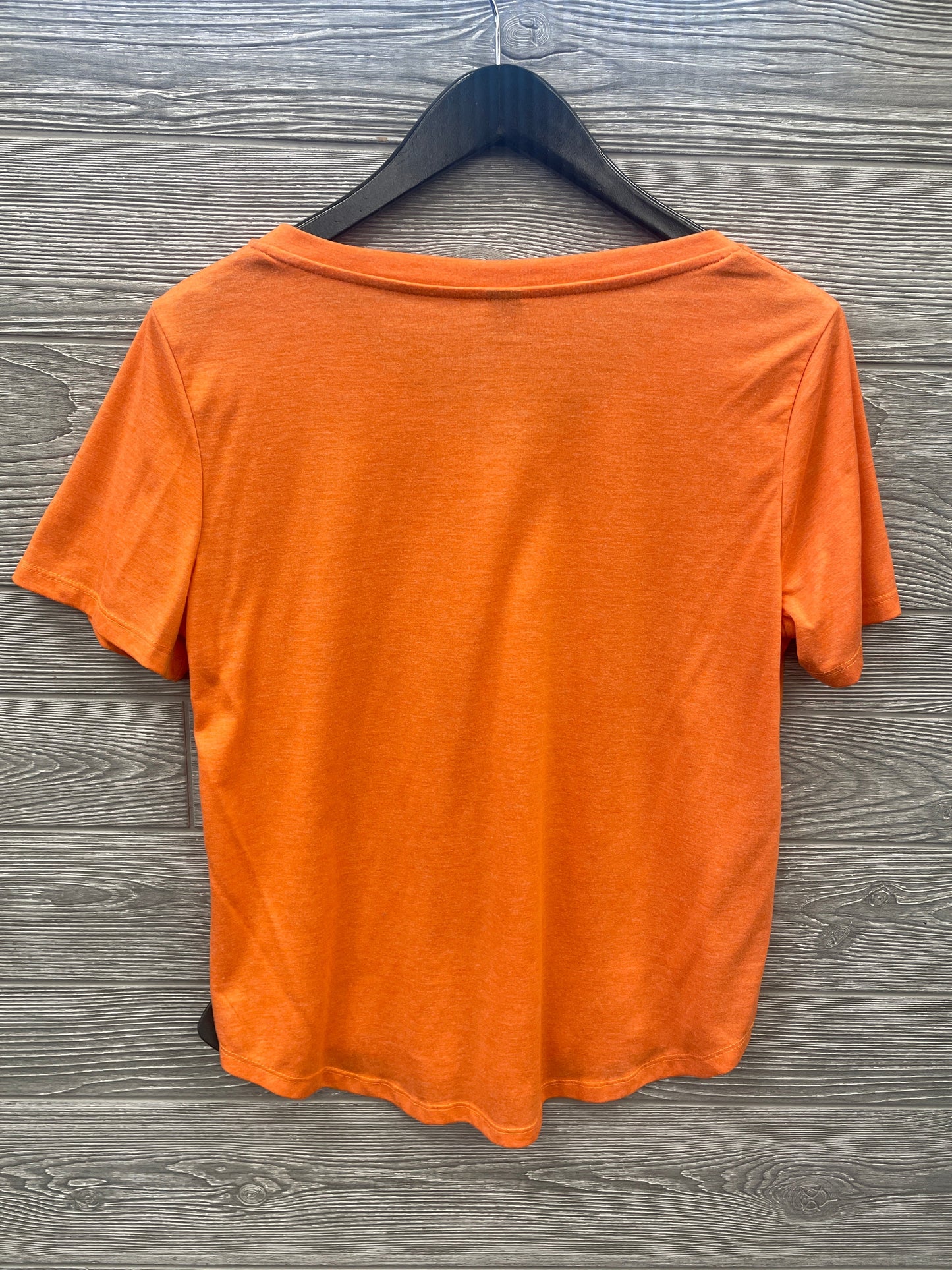 Top Short Sleeve By Shein In Orange, Size: L