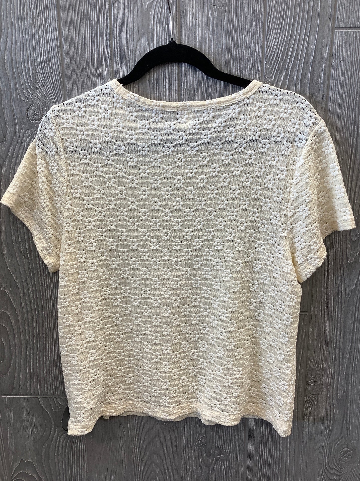 Cream Top Short Sleeve Old Navy, Size Xl