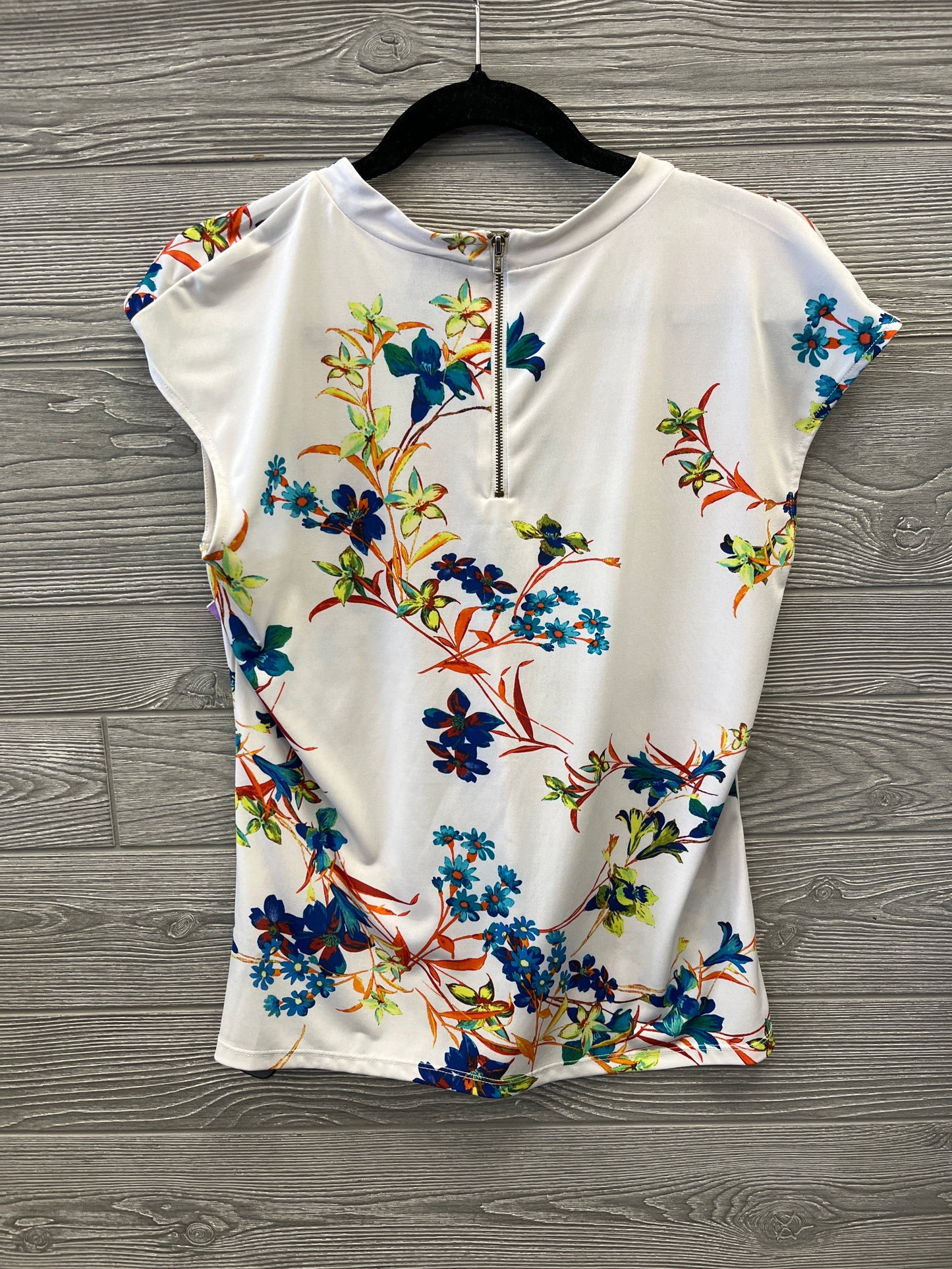 Blouse Short Sleeve By Worthington In Floral Print, Size: M