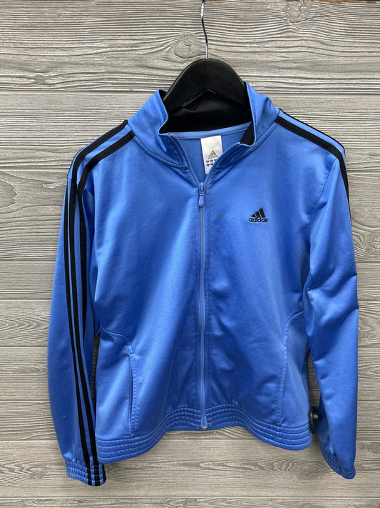 Athletic Jacket By Adidas In Blue, Size: M