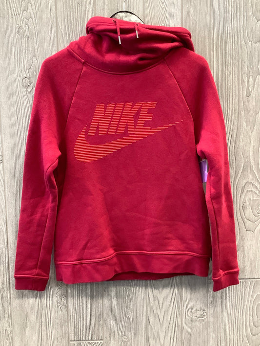 Athletic Sweatshirt Hoodie By Nike In Red, Size: S