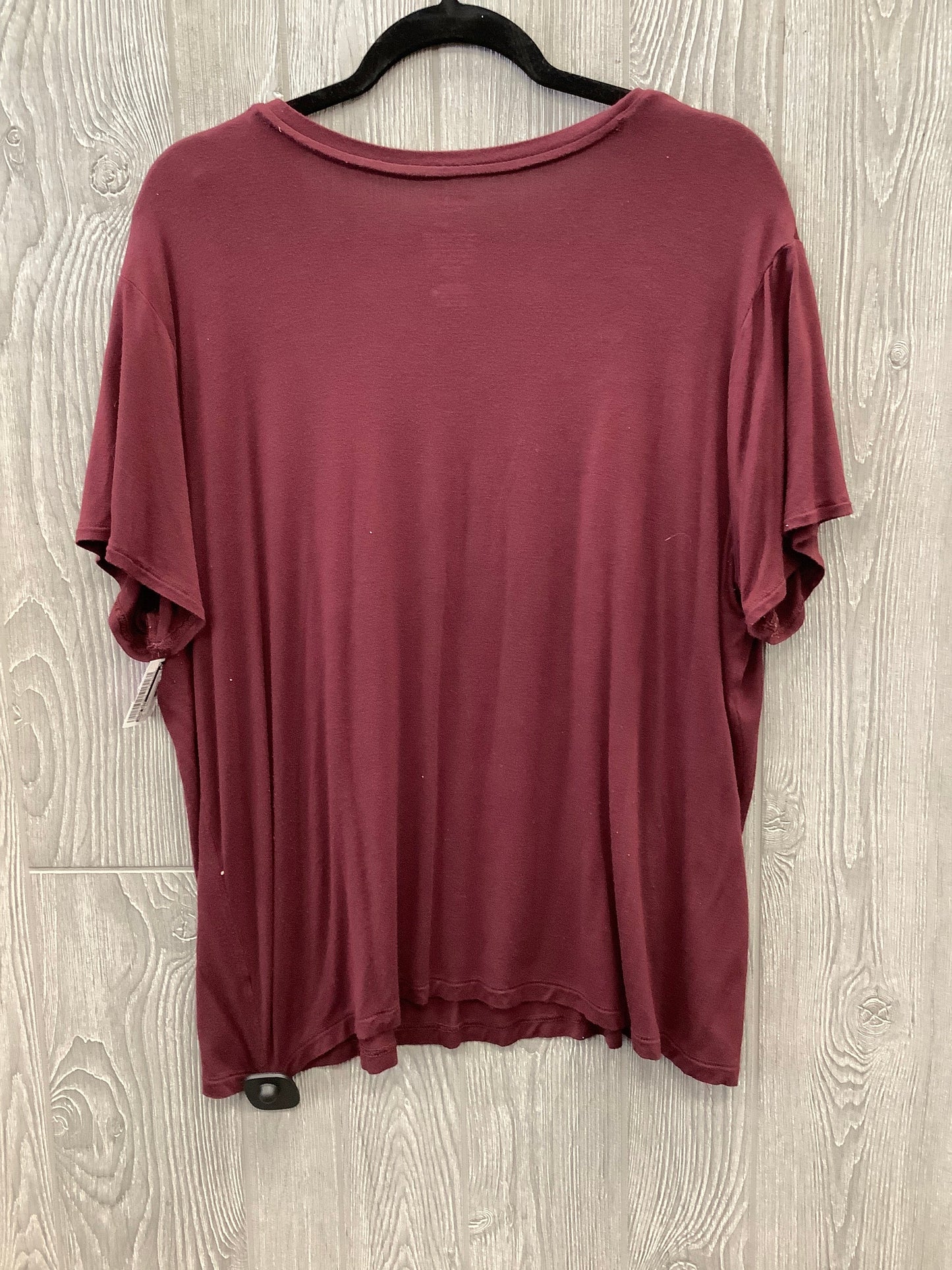 Top Short Sleeve Basic By Nine West In Red, Size: 1x