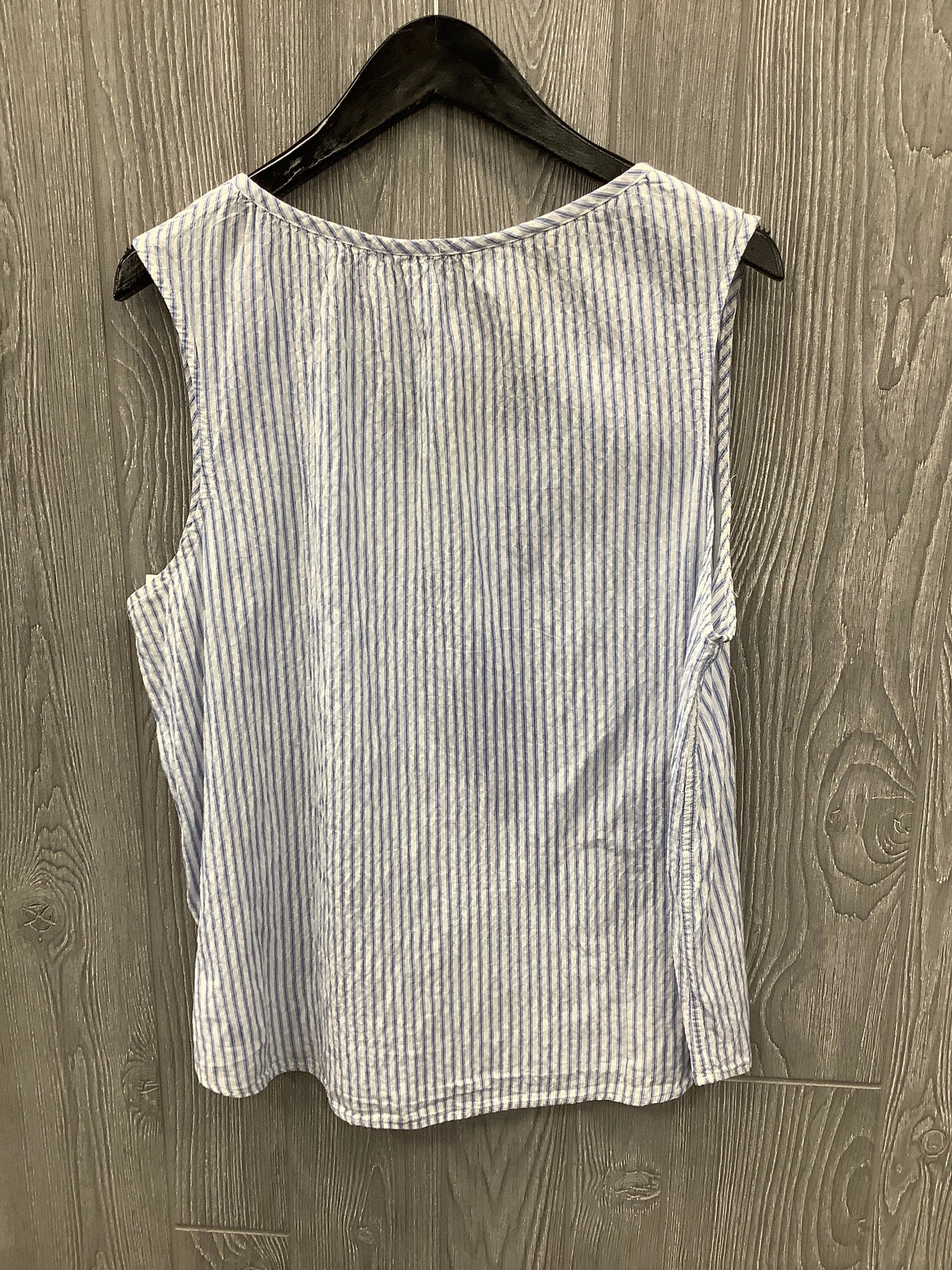 Top Sleeveless By Lands End In Striped Pattern, Size: 16