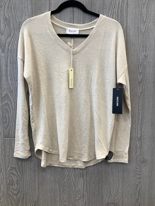 Tan Top Long Sleeve Clothes Mentor, Size S