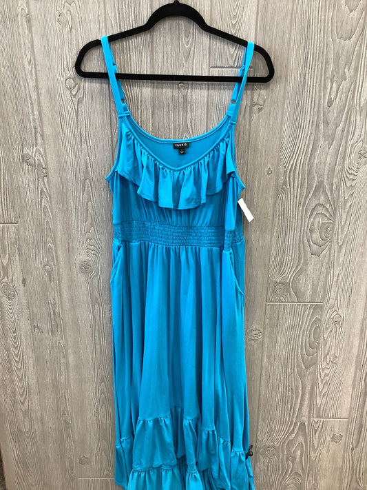 Dress Casual Midi By Torrid In Blue, Size: 1x