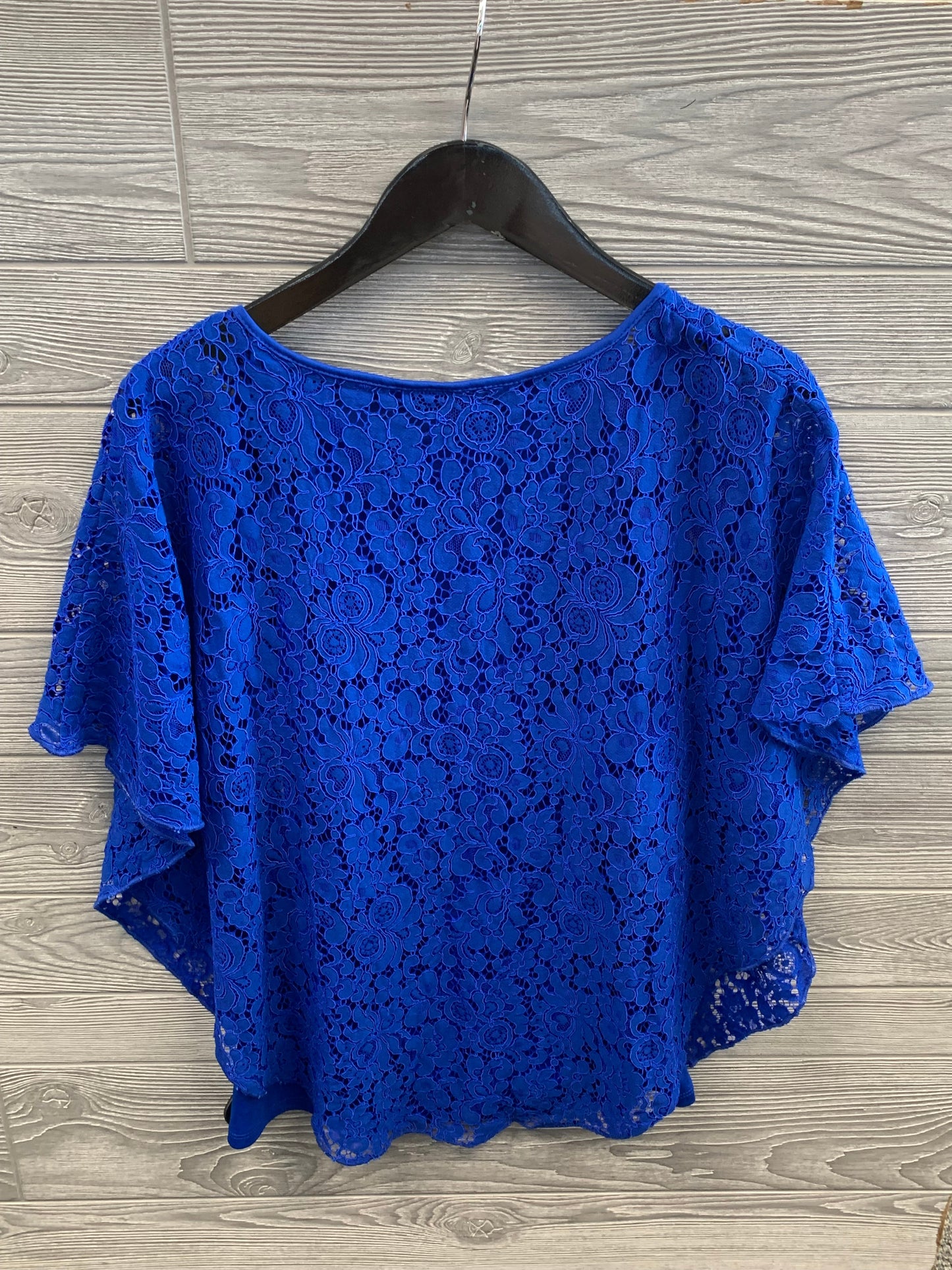 Blue Top Short Sleeve Ny Collection, Size Xl