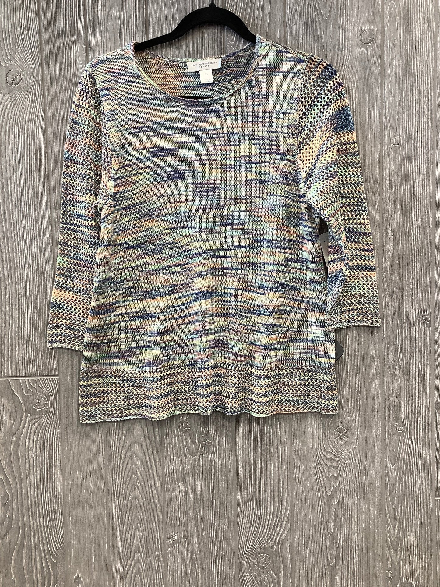 Rainbow Print Sweater Christopher And Banks, Size Petite   S