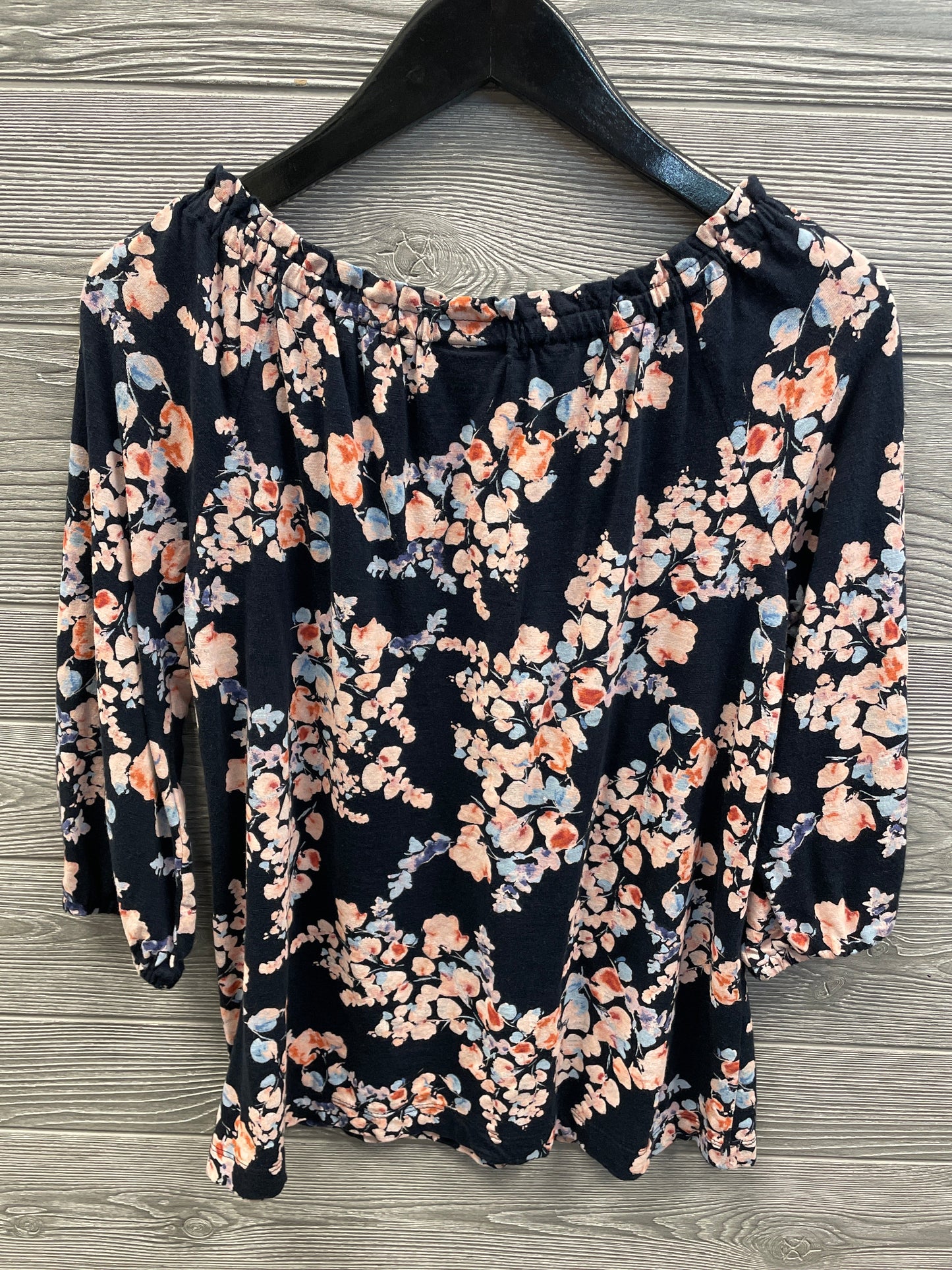 Top 3/4 Sleeve By J. Jill In Floral Print, Size: Xs