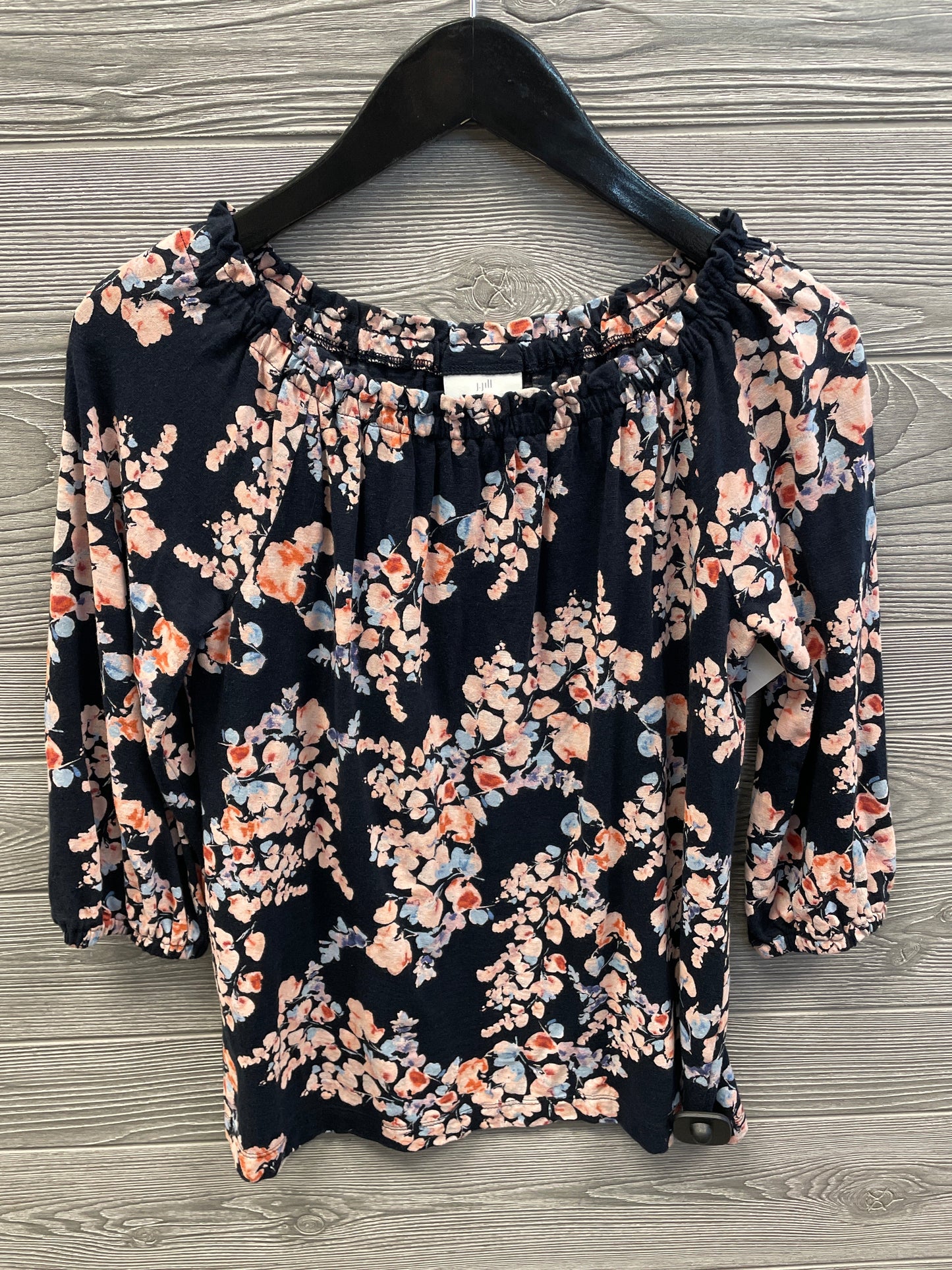 Top 3/4 Sleeve By J. Jill In Floral Print, Size: Xs