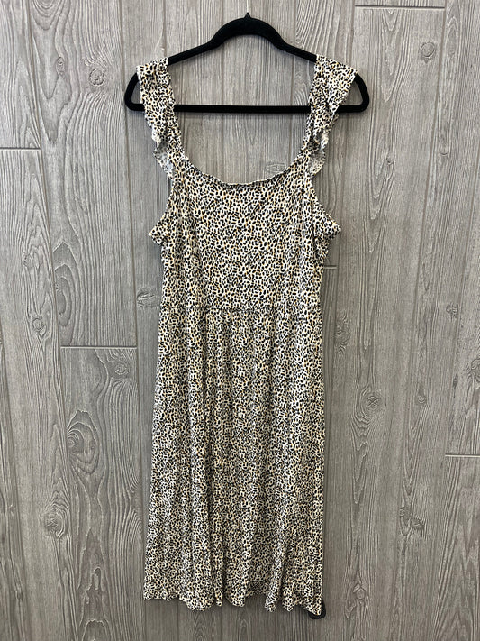 Beige Dress Casual Midi Maurices, Size Xl