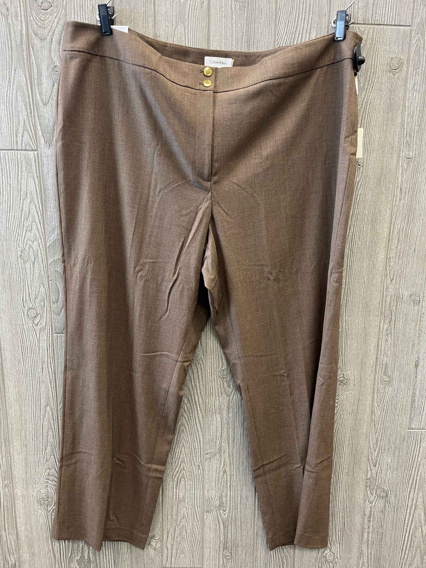 Brown Pants Dress Calvin Klein, Size 24