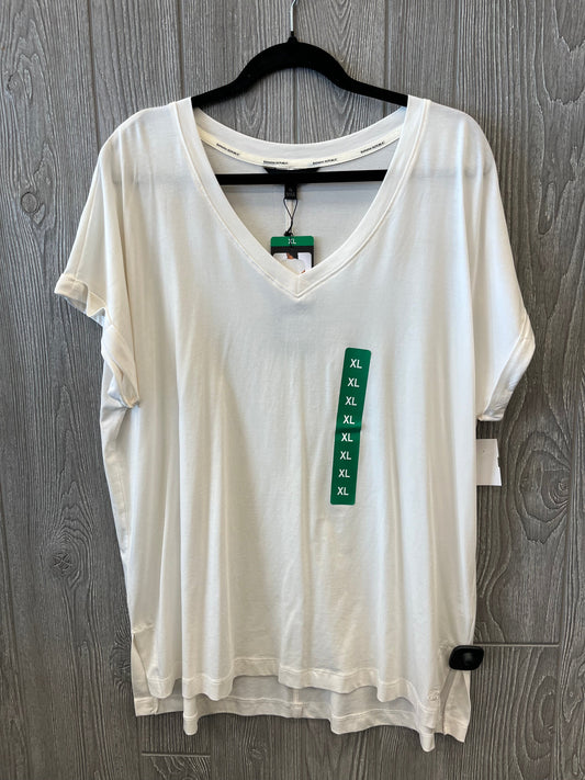 Top Short Sleeve By Banana Republic In White, Size: Xl