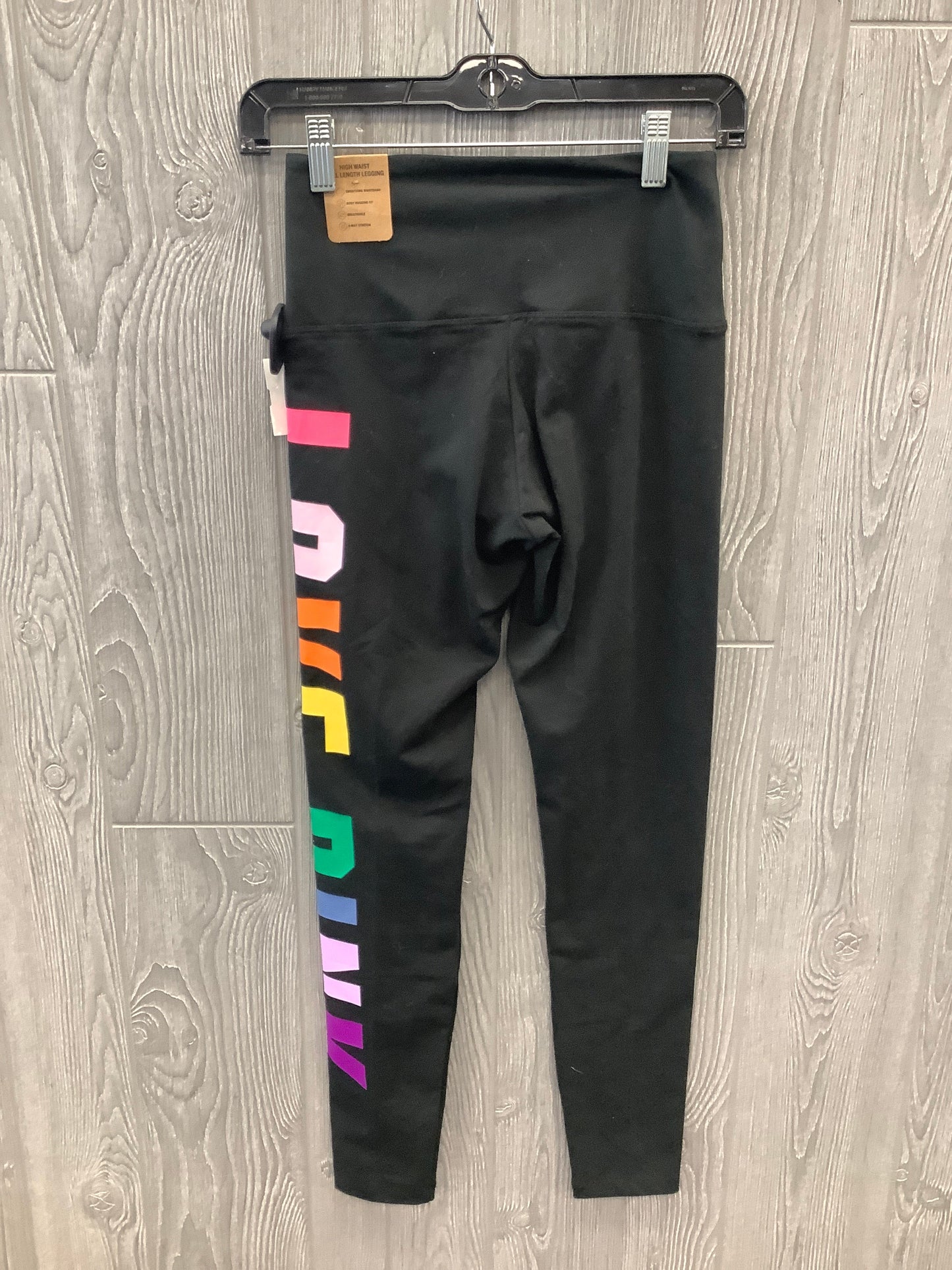 Black Athletic Leggings Pink, Size S