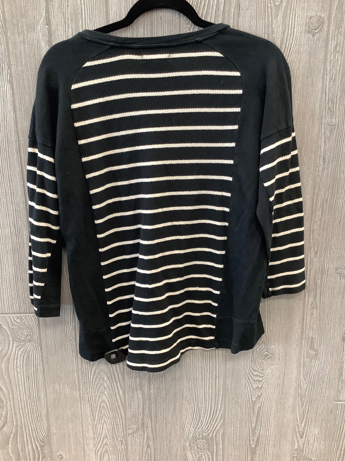 Striped Pattern Top 3/4 Sleeve Madewell, Size M