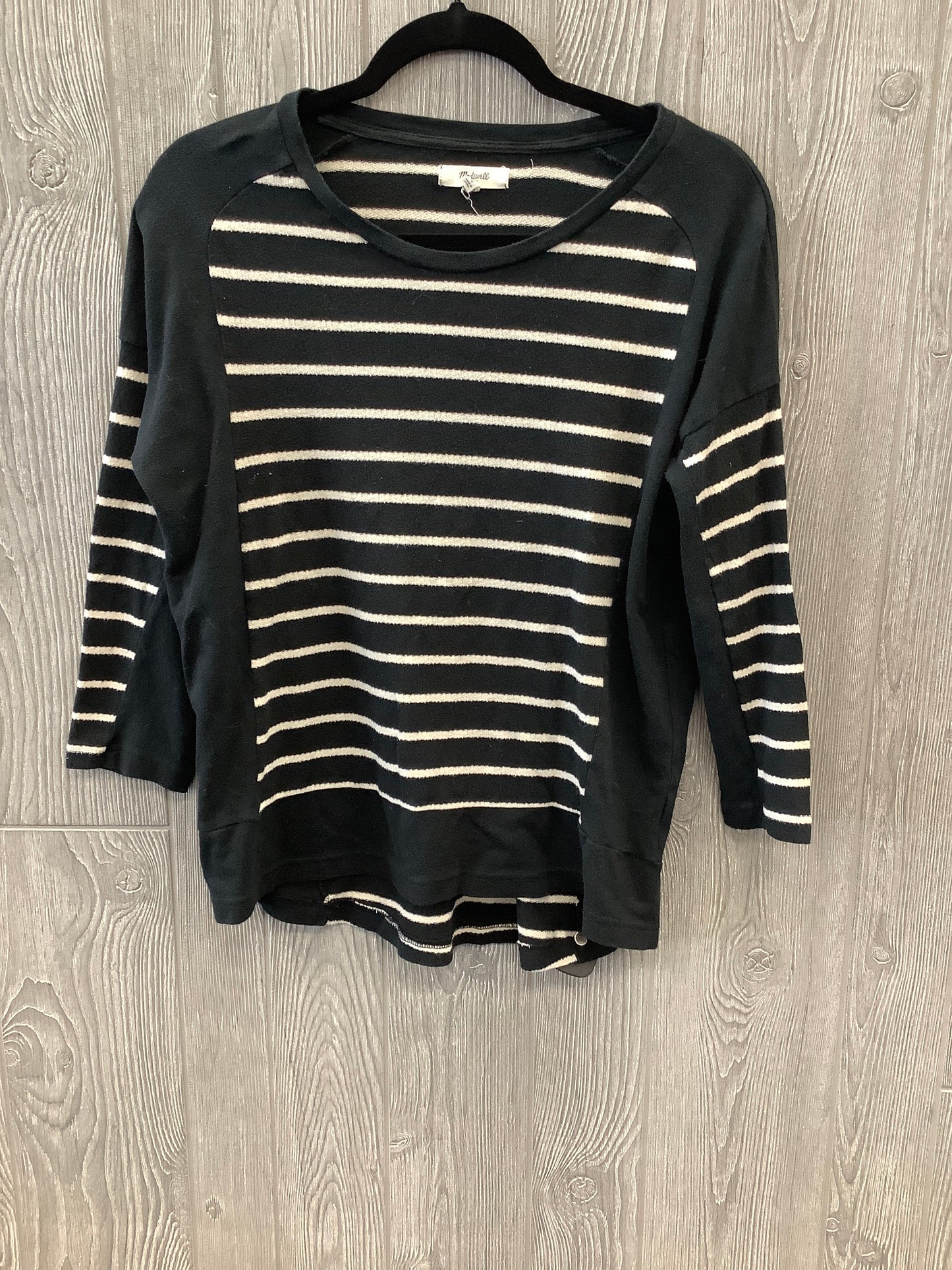 Striped Pattern Top 3/4 Sleeve Madewell, Size M