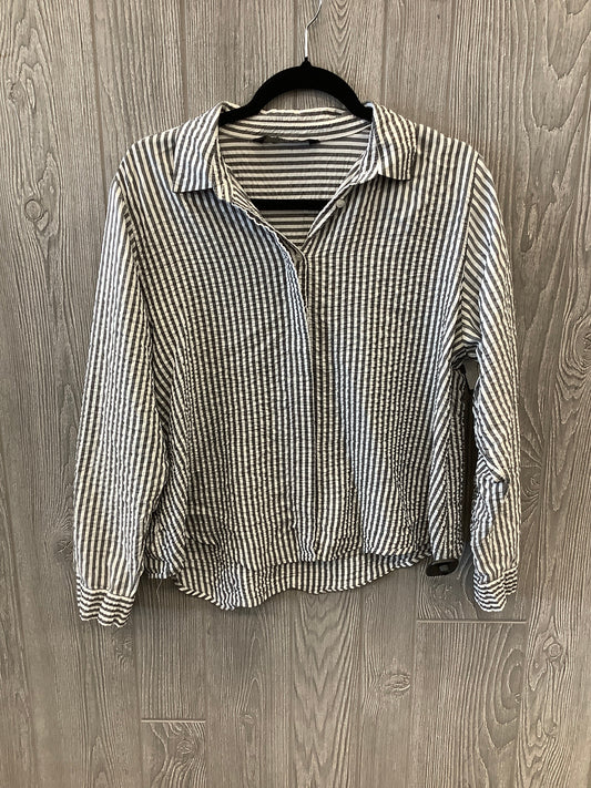 Top Long Sleeve By Zara In Striped Pattern, Size: Xl