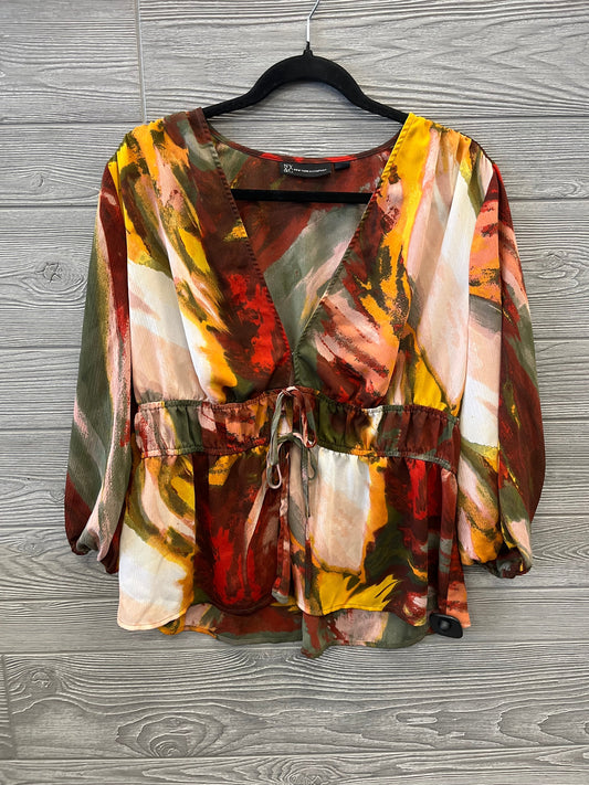 Top Long Sleeve By New York And Co In Multi-colored, Size: L